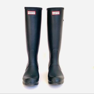 Hunter Boots - Navy with Adjustable Back Buckle